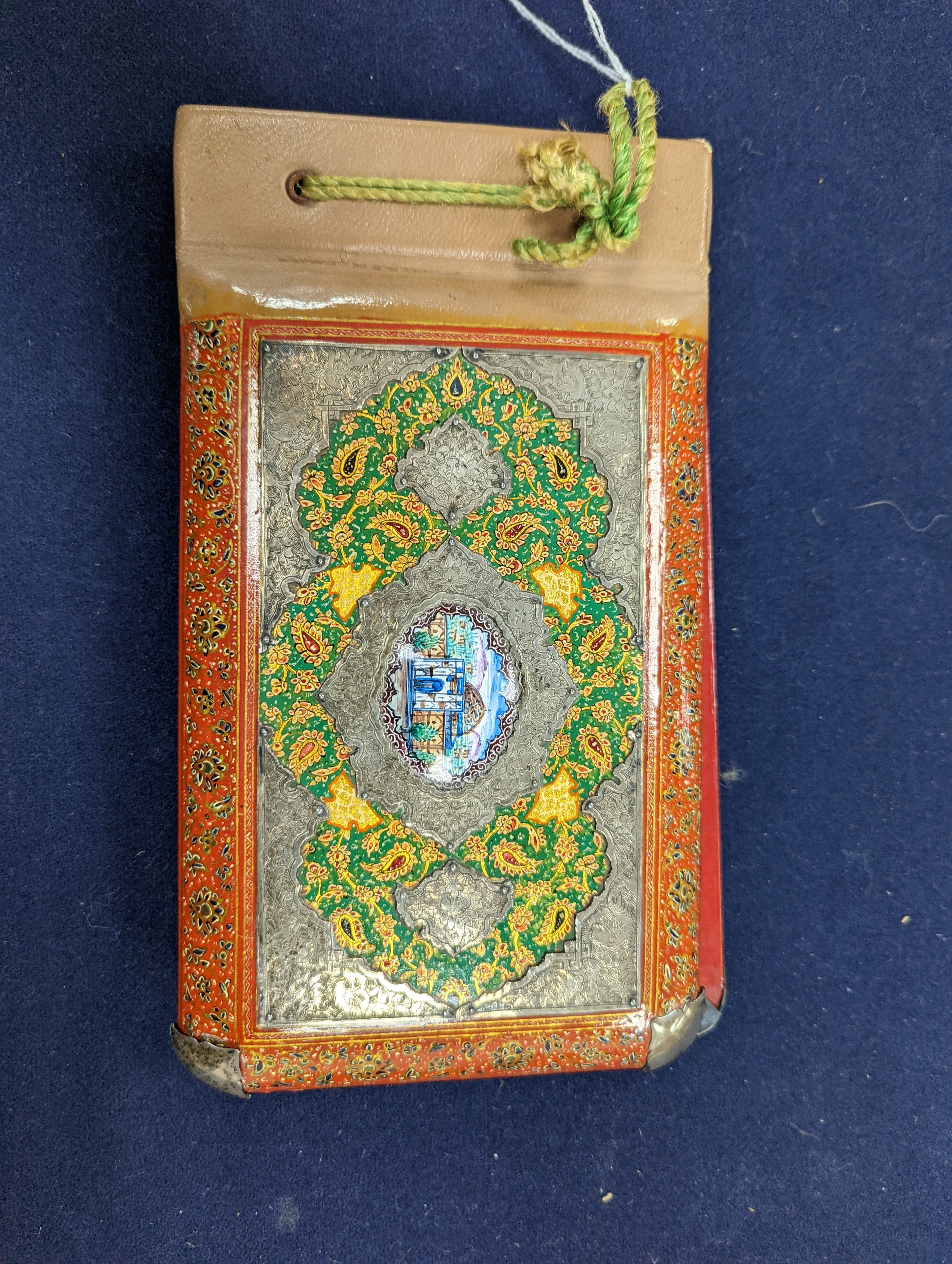 A WMF dish, Islamic white metal mounted photo album and a plated teapot and jug
